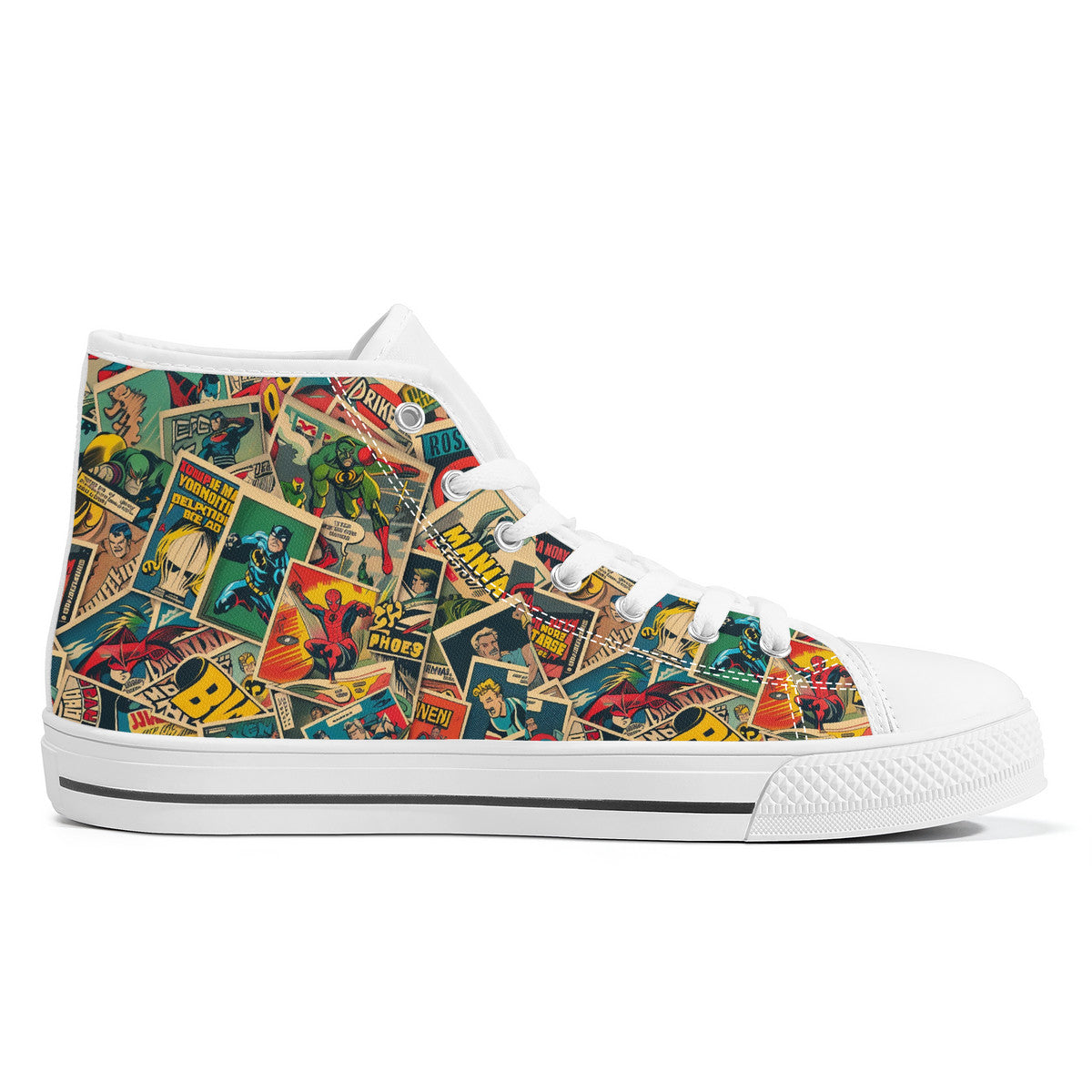Copy of FWS High-Top Canvas Shoes With Customized Tongue - White