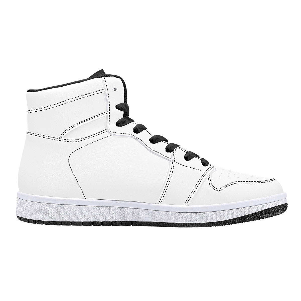 D16 High-Top Synthetic Leather Sneakers - Black