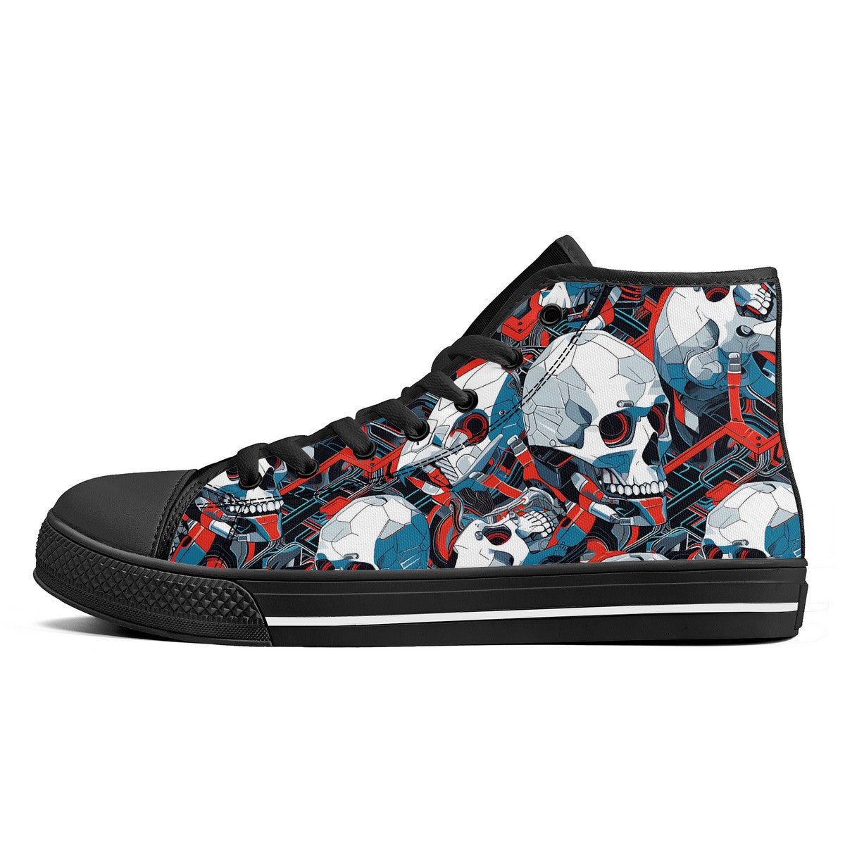 Copy of FWS High-Top Canvas Shoes With Customized Tongue - Black