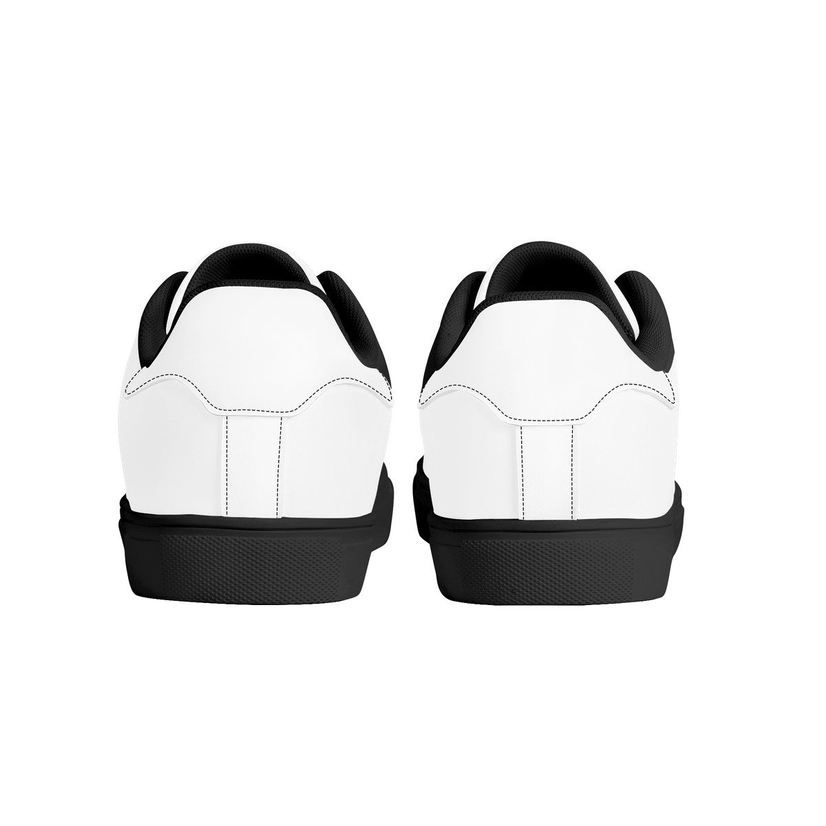 D27 Low-Top Synthetic Leather Sneakers - Black
