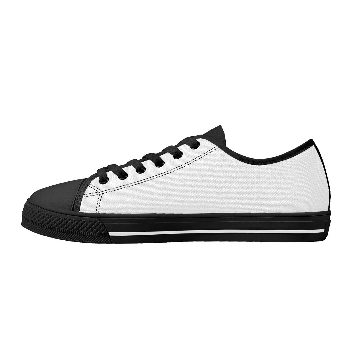 D24 Rubber Outsoles Low-Top Canvas Shoes - Black
