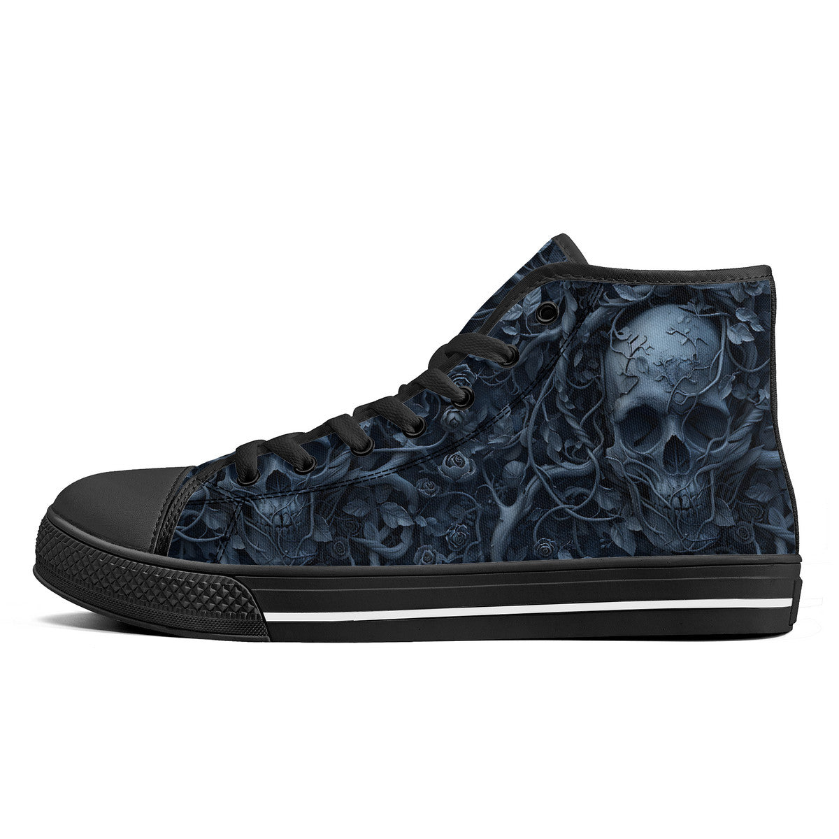 Copy of FWS High-Top Canvas Shoes With Customized Tongue - Black