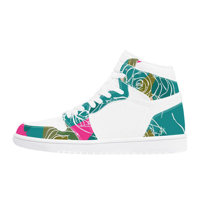 Spring High Top Synthetic Leather Sneaker