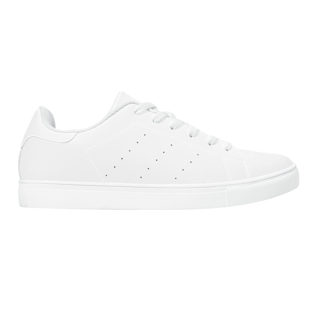 D27 Low-Top Synthetic Leather Sneakers - White