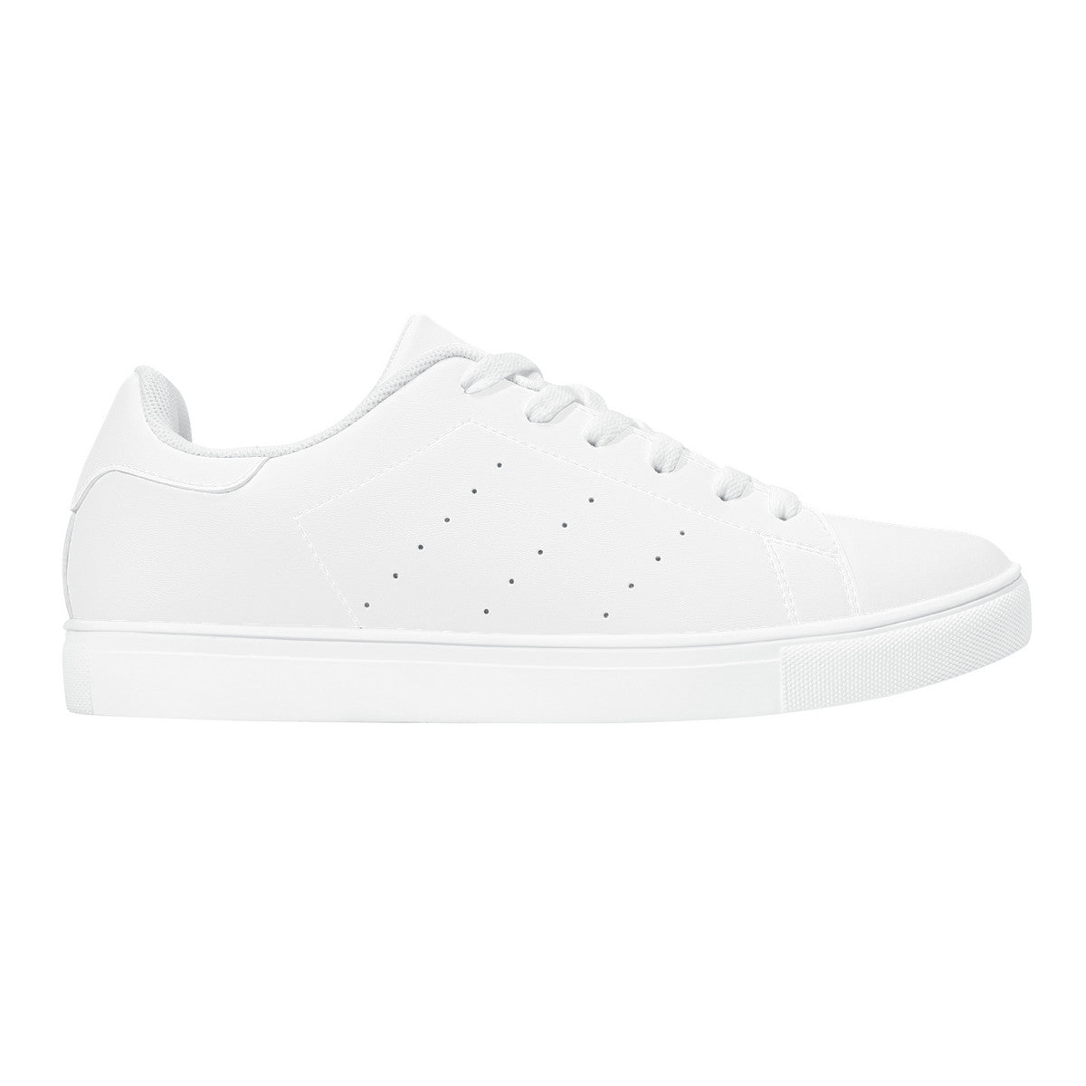 D27 Low-Top Synthetic Leather Sneakers - White