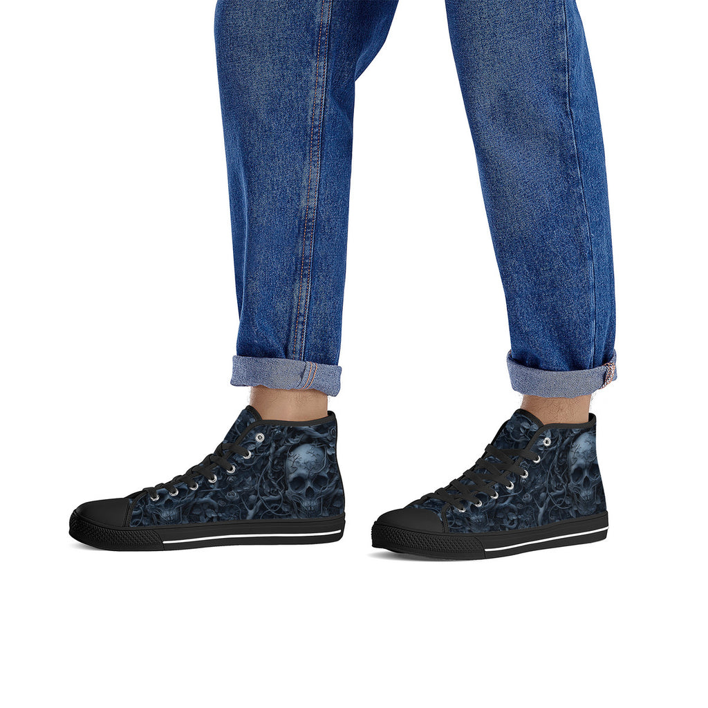 Copy of FWS High-Top Canvas Shoes With Customized Tongue - Black