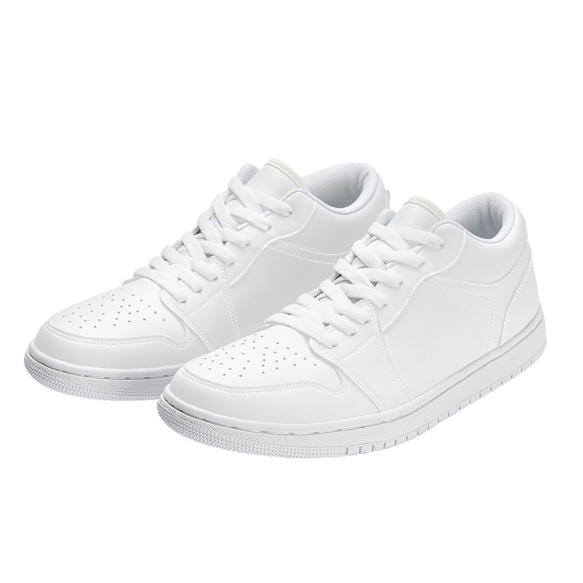 SF_S40 Unisex Low Top Skateboard Sneakers - White