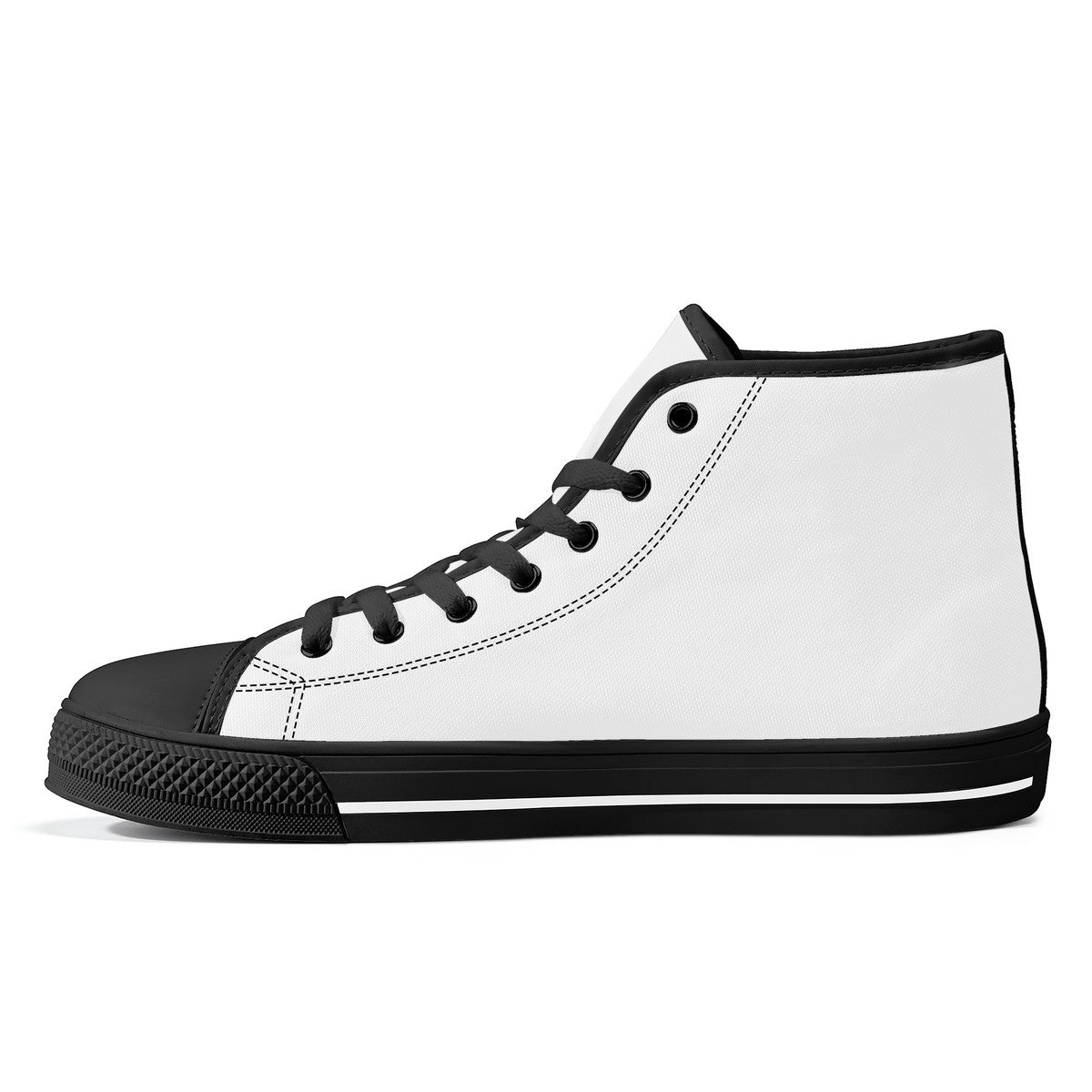FWS High-Top Canvas Shoes With Customized Tongue - Black