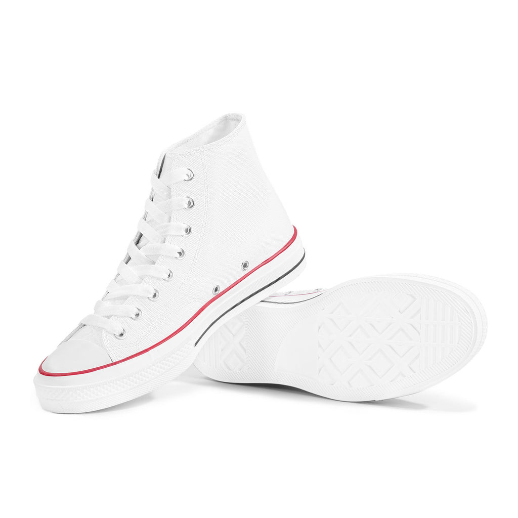 D70 High Top Canvas Shoes - White