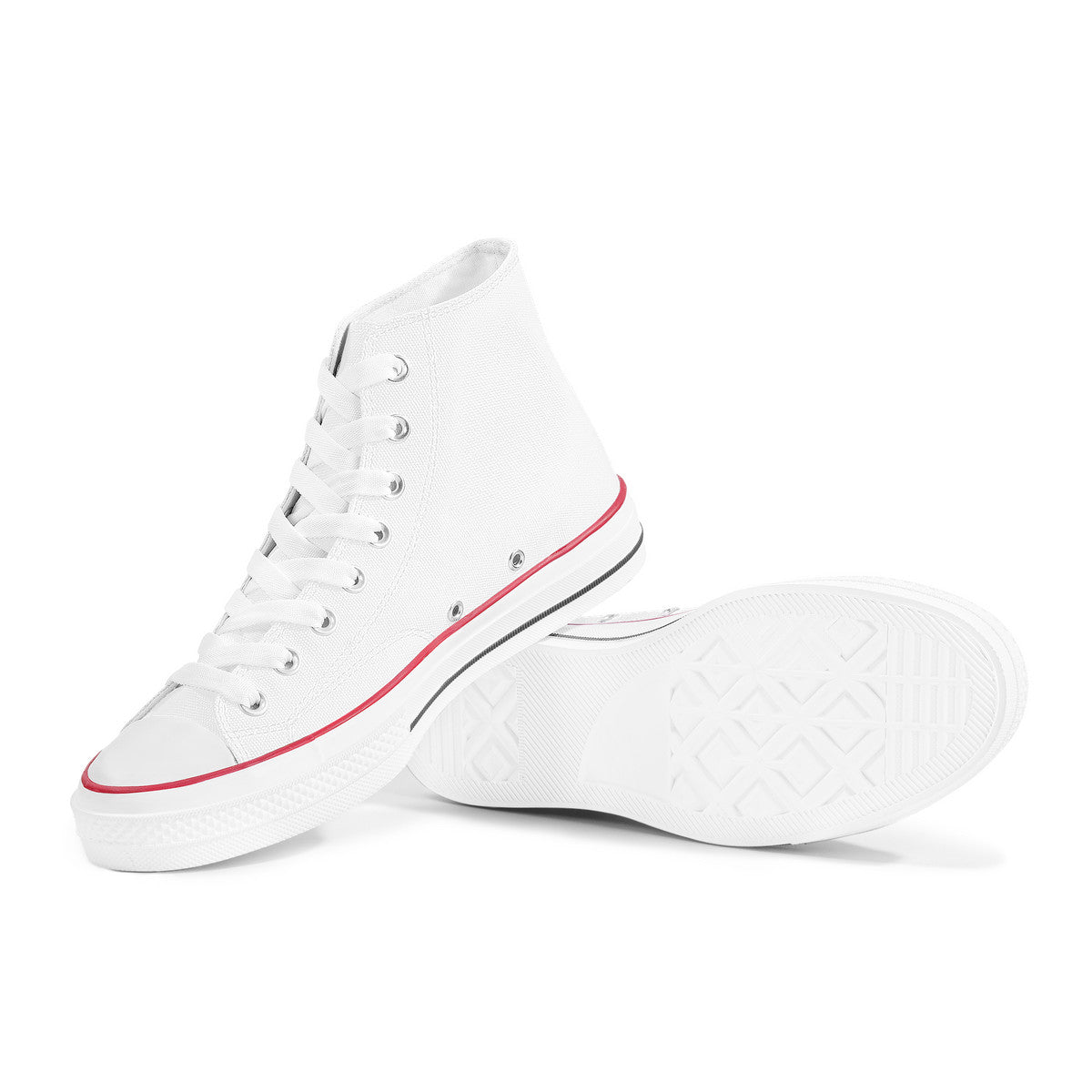 D70 High Top Canvas Shoes - White