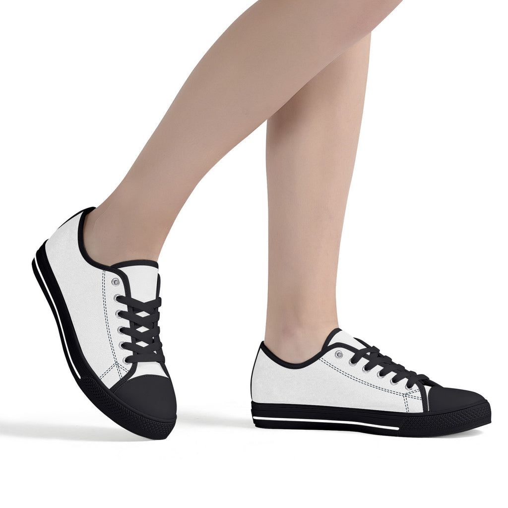 FXS Low-Top Canvas Shoes With Customized Tongue - Black