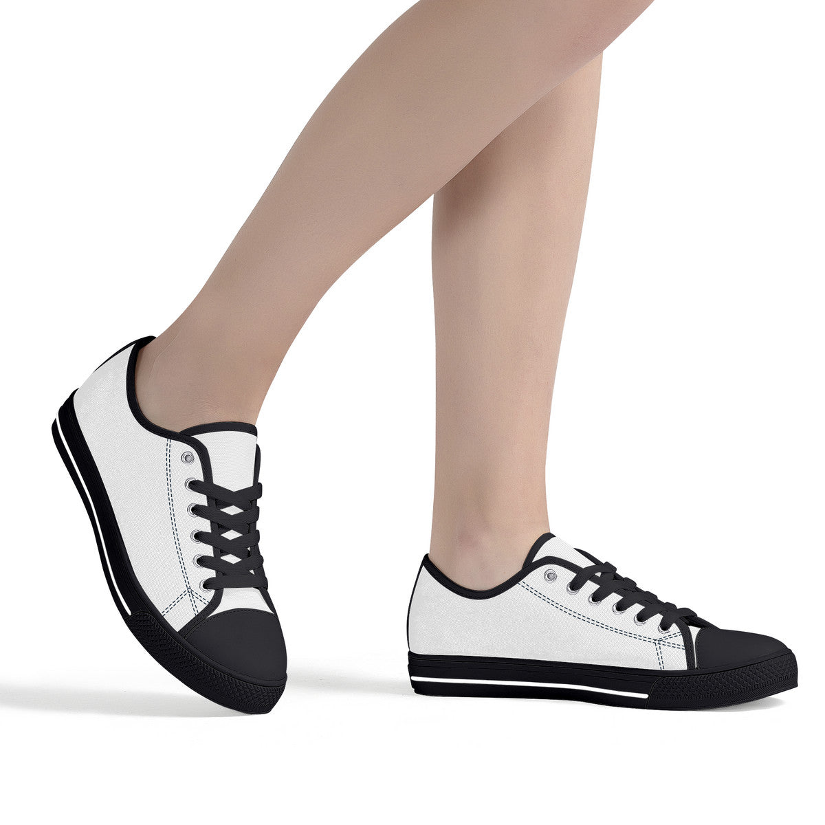 FXS Low-Top Canvas Shoes With Customized Tongue - Black