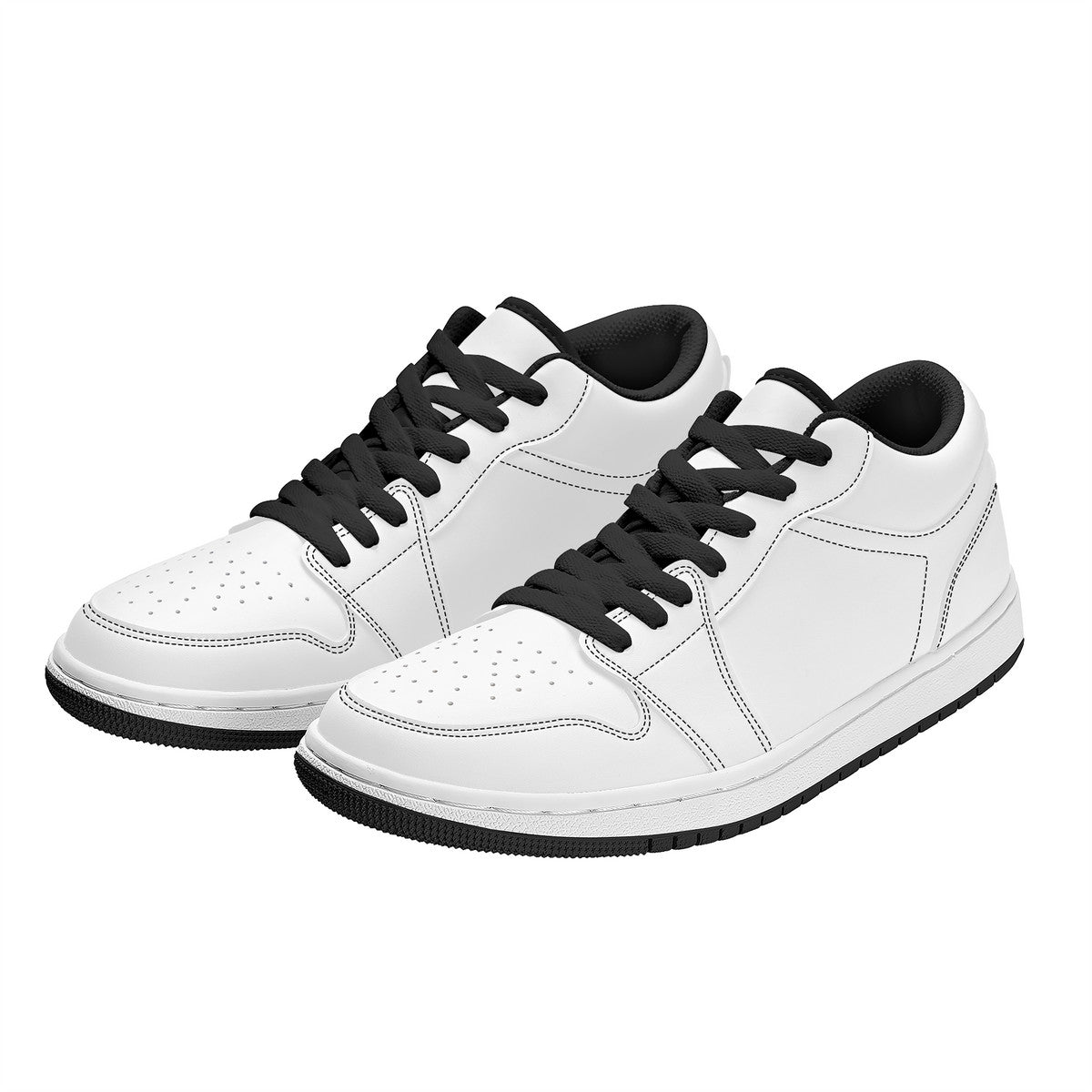 SF_S40 Unisex Low Top Skateboard Sneakers - Black