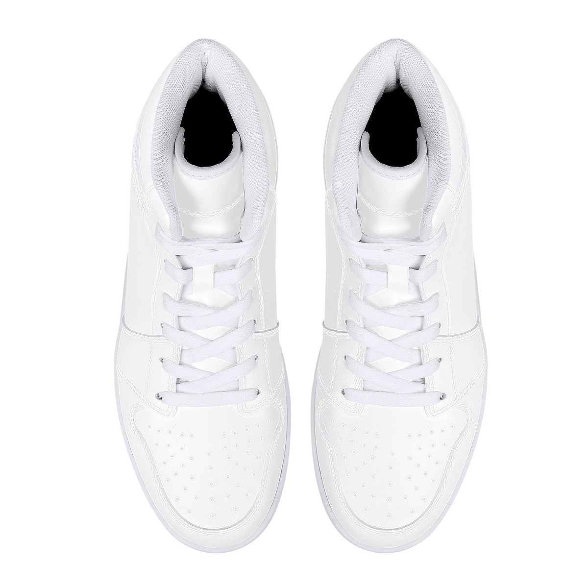 D16 High-Top Synthetic Leather Sneakers - White