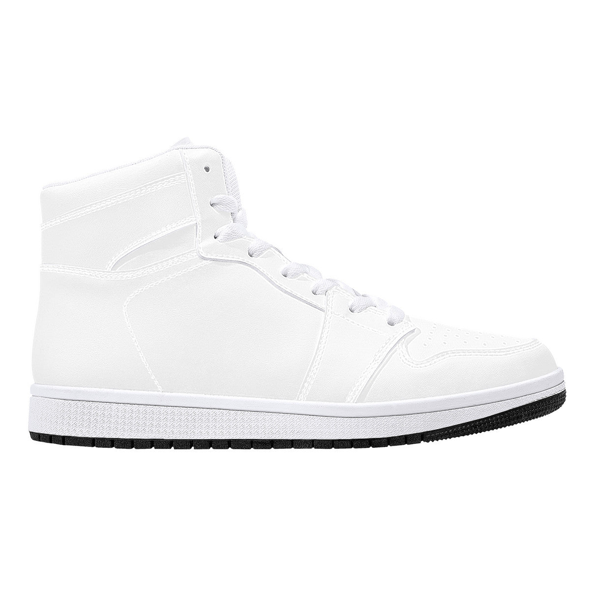D16 High-Top Synthetic Leather Sneakers - White