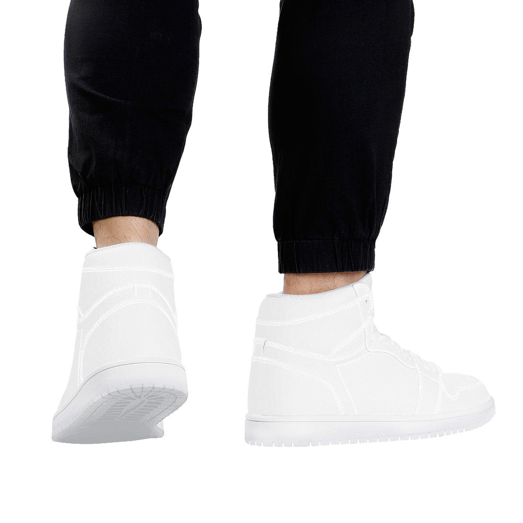 D17 High Top Synthetic Leather Sneaker