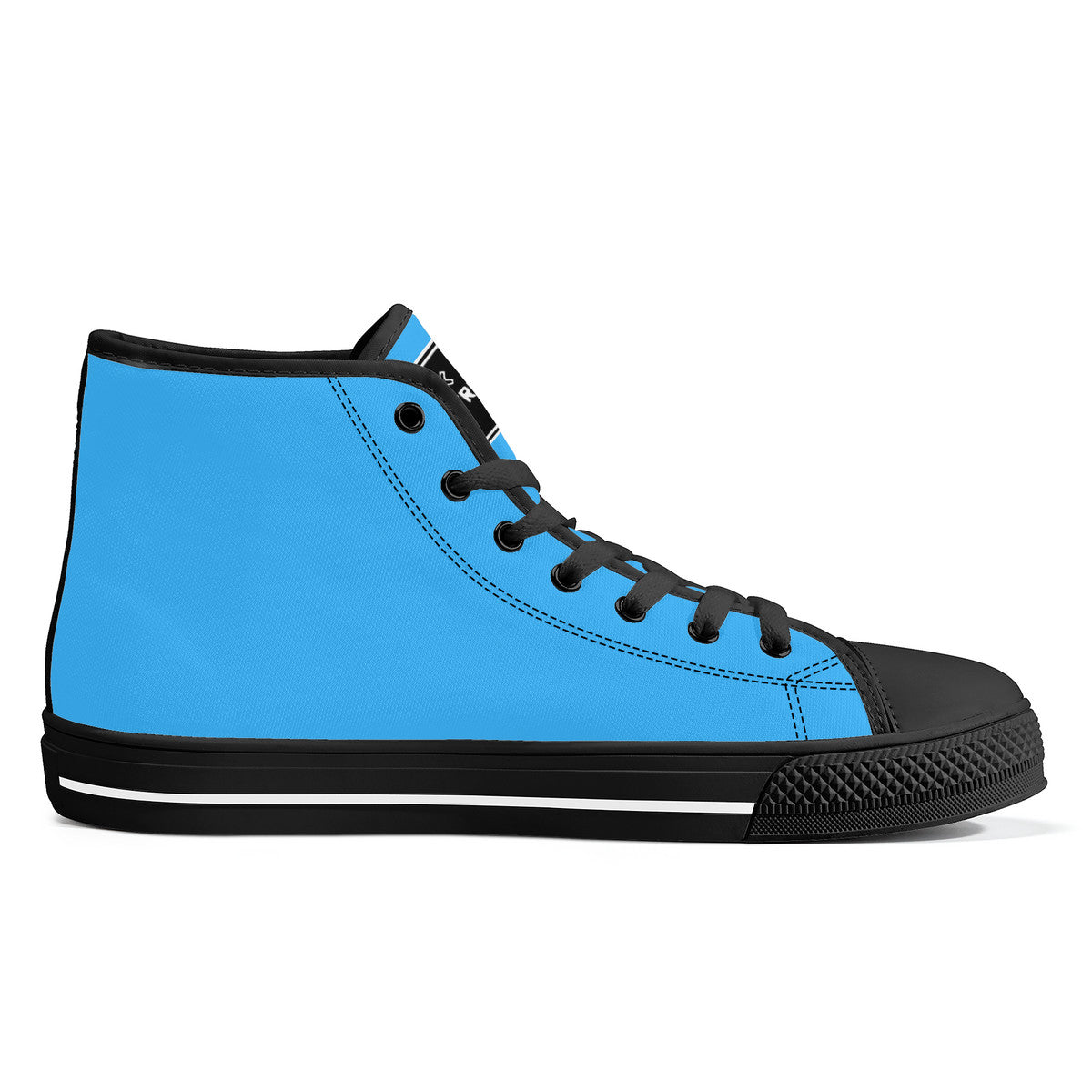 Copy of FWS High-Top Canvas Shoes With Customized Tongue - Black