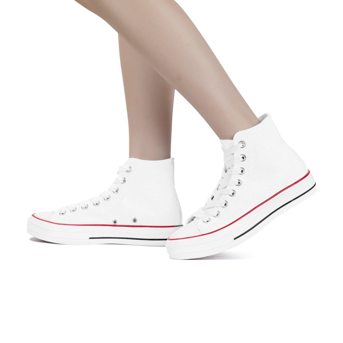 D70 High Top Canvas Shoes - White