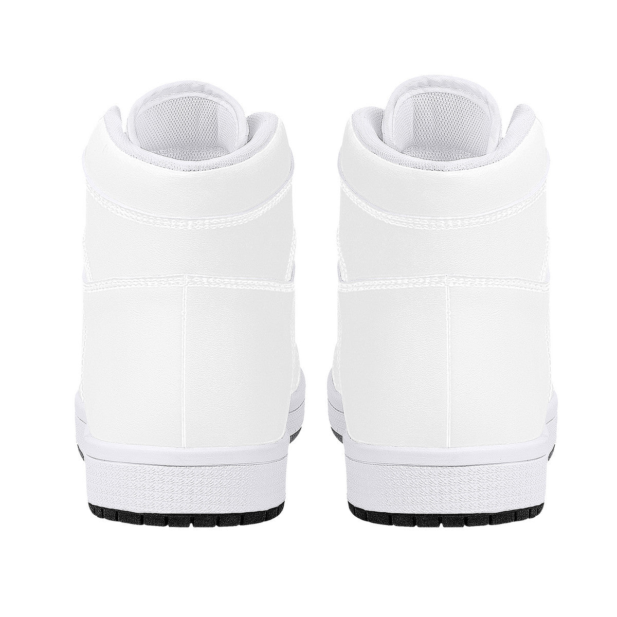 D16 High-Top Synthetic Leather Sneakers - White