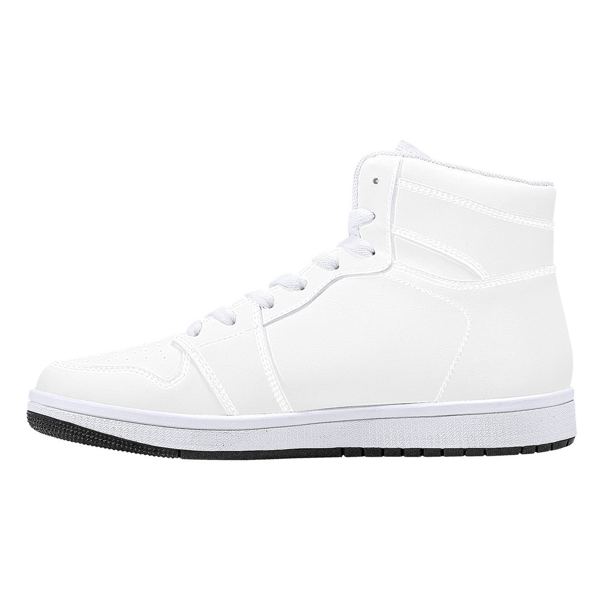 D16 High-Top Synthetic Leather Sneakers - White