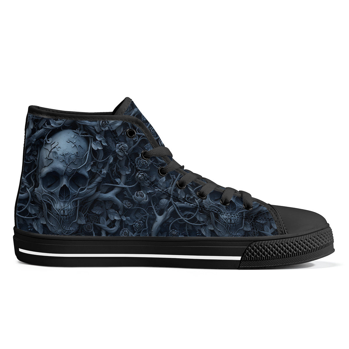 Copy of FWS High-Top Canvas Shoes With Customized Tongue - Black