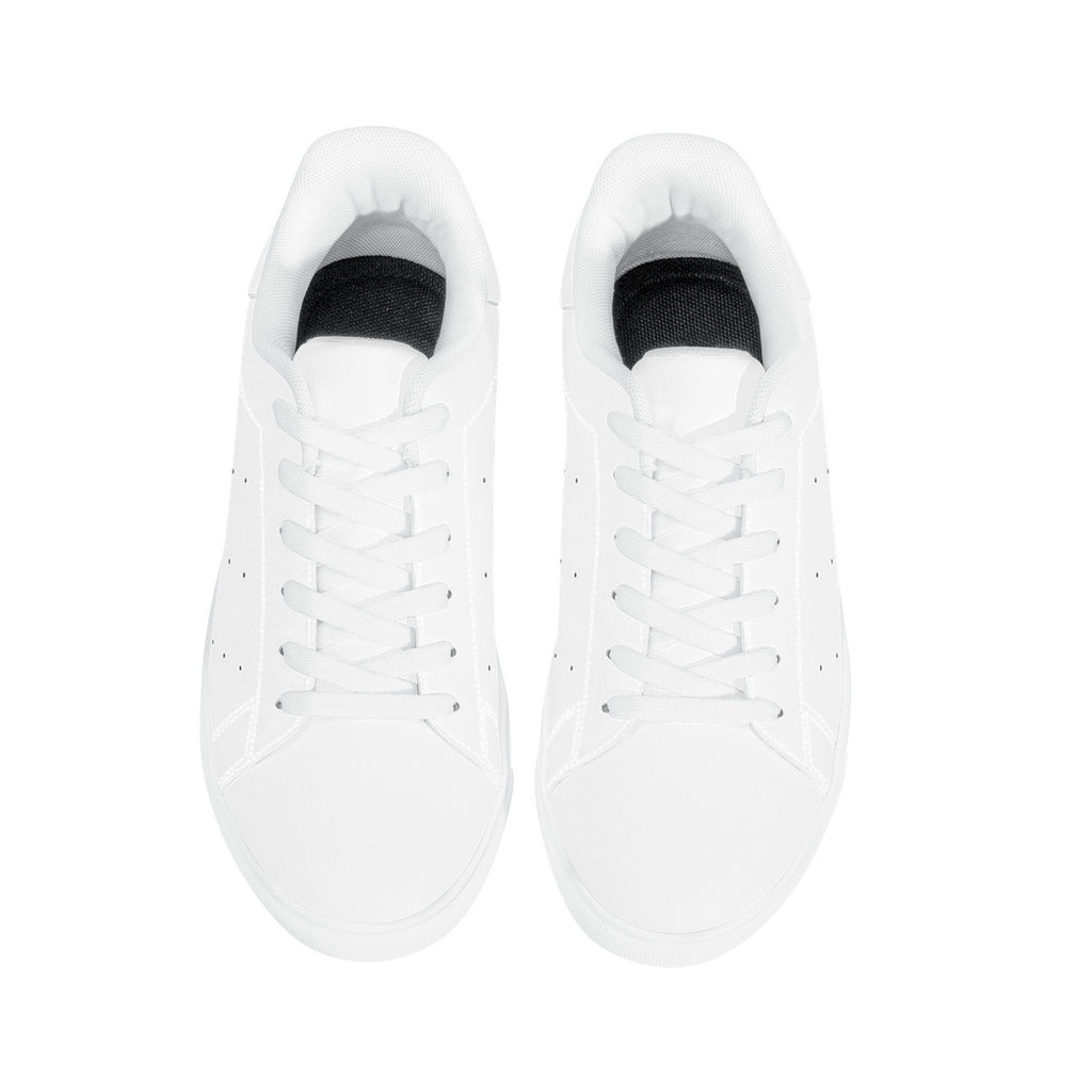 D27 Low-Top Synthetic Leather Sneakers - White
