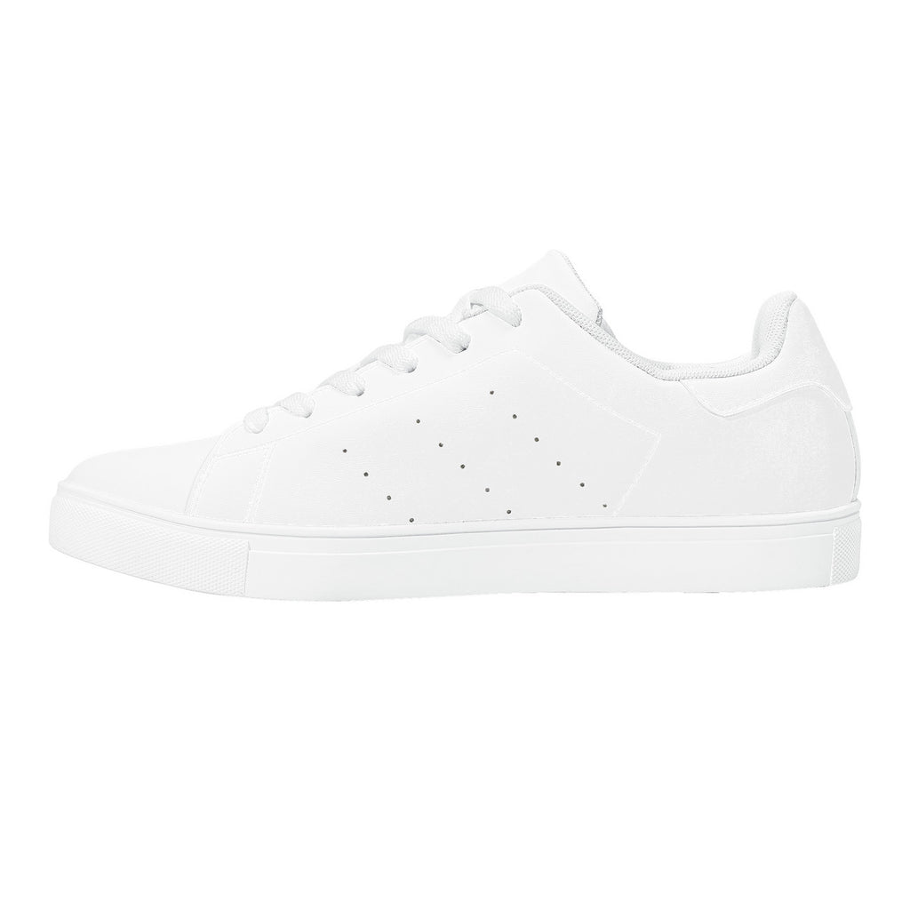 D27 Low-Top Synthetic Leather Sneakers - White