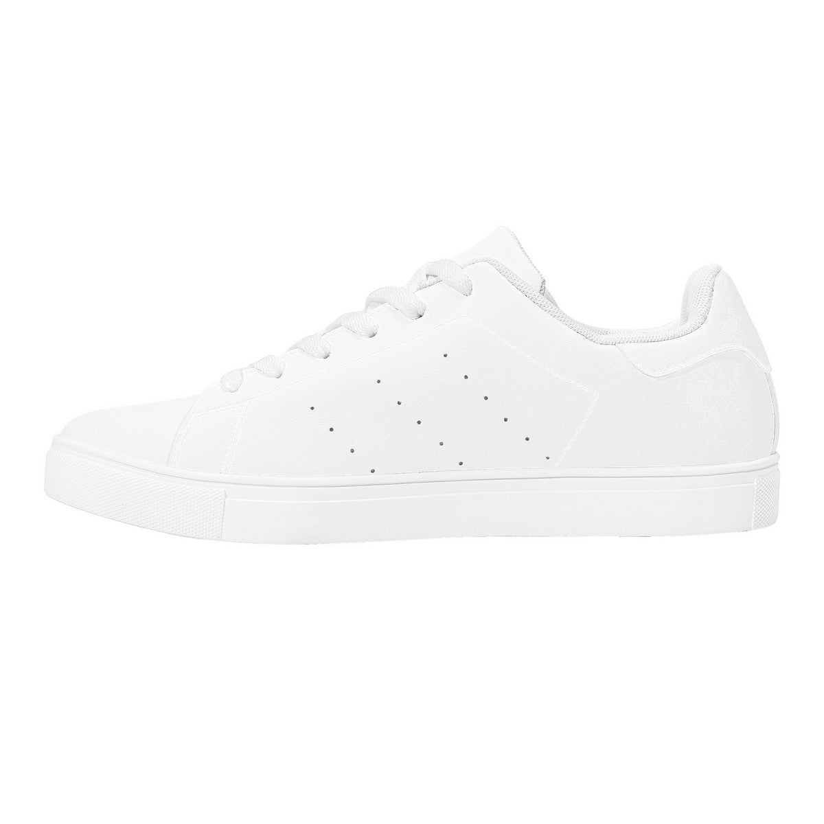 D27 Low-Top Synthetic Leather Sneakers - White