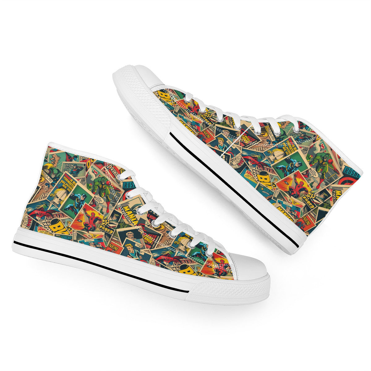 Copy of FWS High-Top Canvas Shoes With Customized Tongue - White