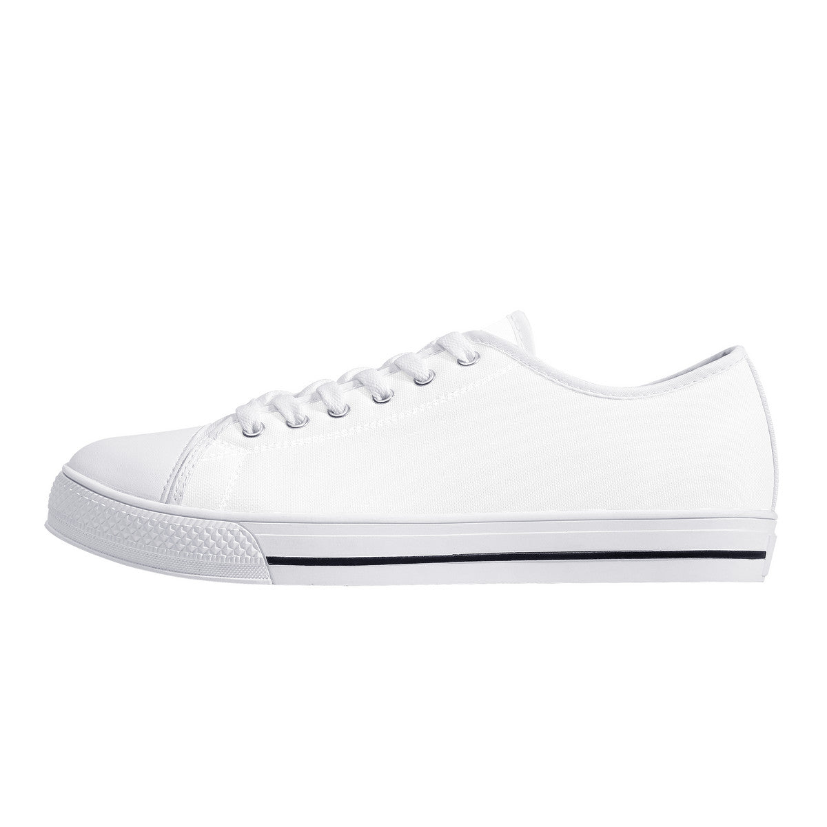 FXS Low-Top Canvas Shoes With Customized Tongue - White