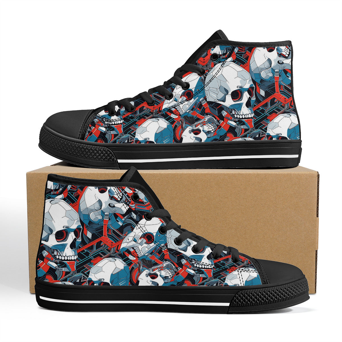 Copy of FWS High-Top Canvas Shoes With Customized Tongue - Black