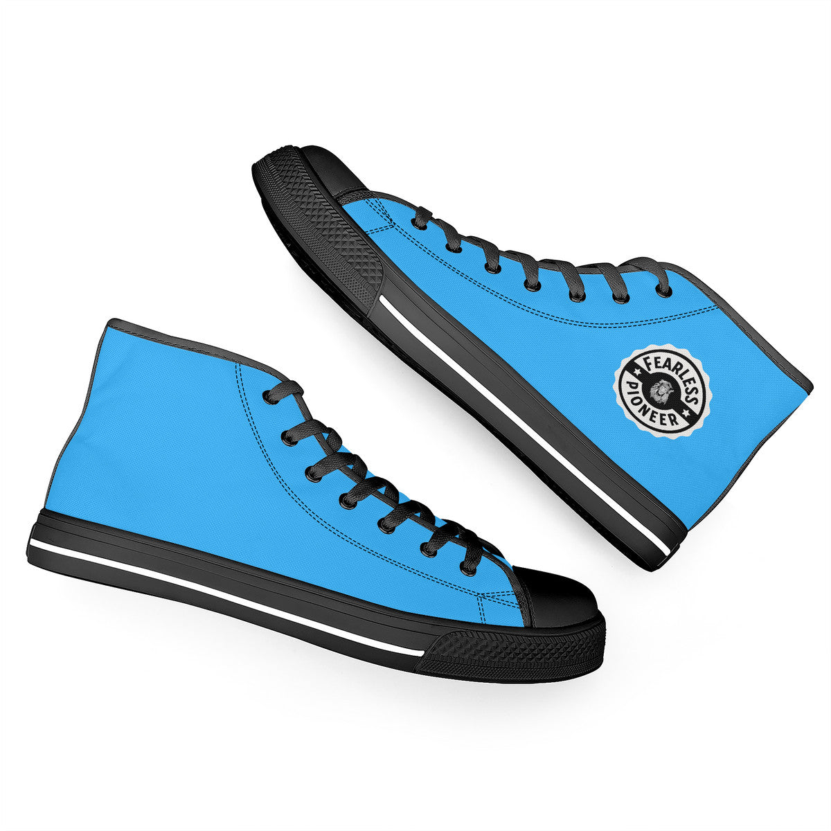 Copy of FWS High-Top Canvas Shoes With Customized Tongue - Black