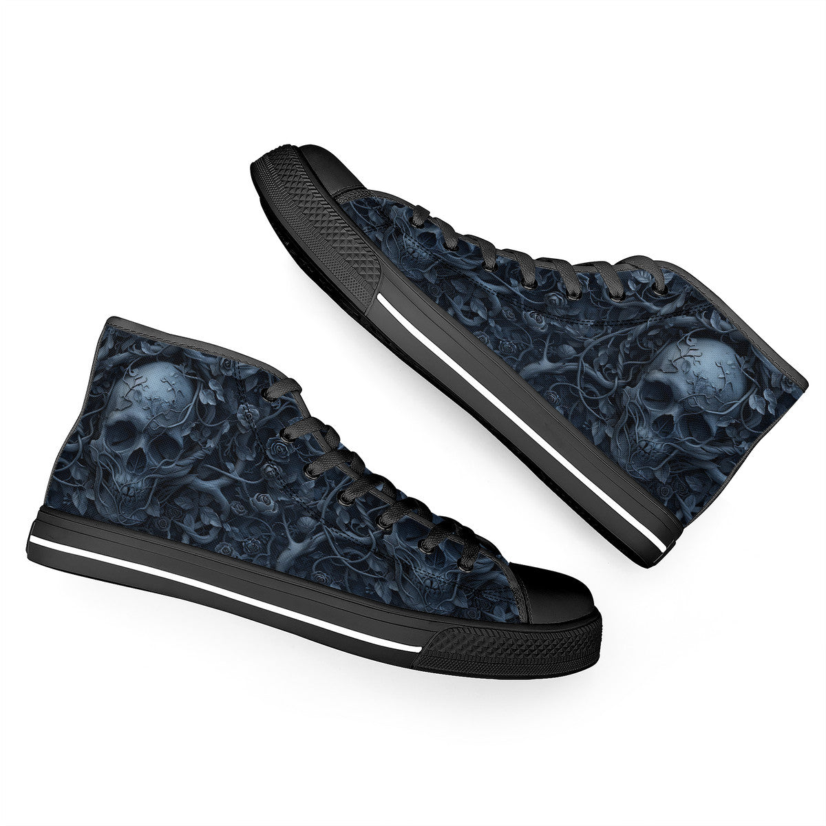 Copy of FWS High-Top Canvas Shoes With Customized Tongue - Black