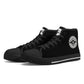 Copy of Fearless Pioneer  High-Top Canvas Shoes With Customized Tongue - Black