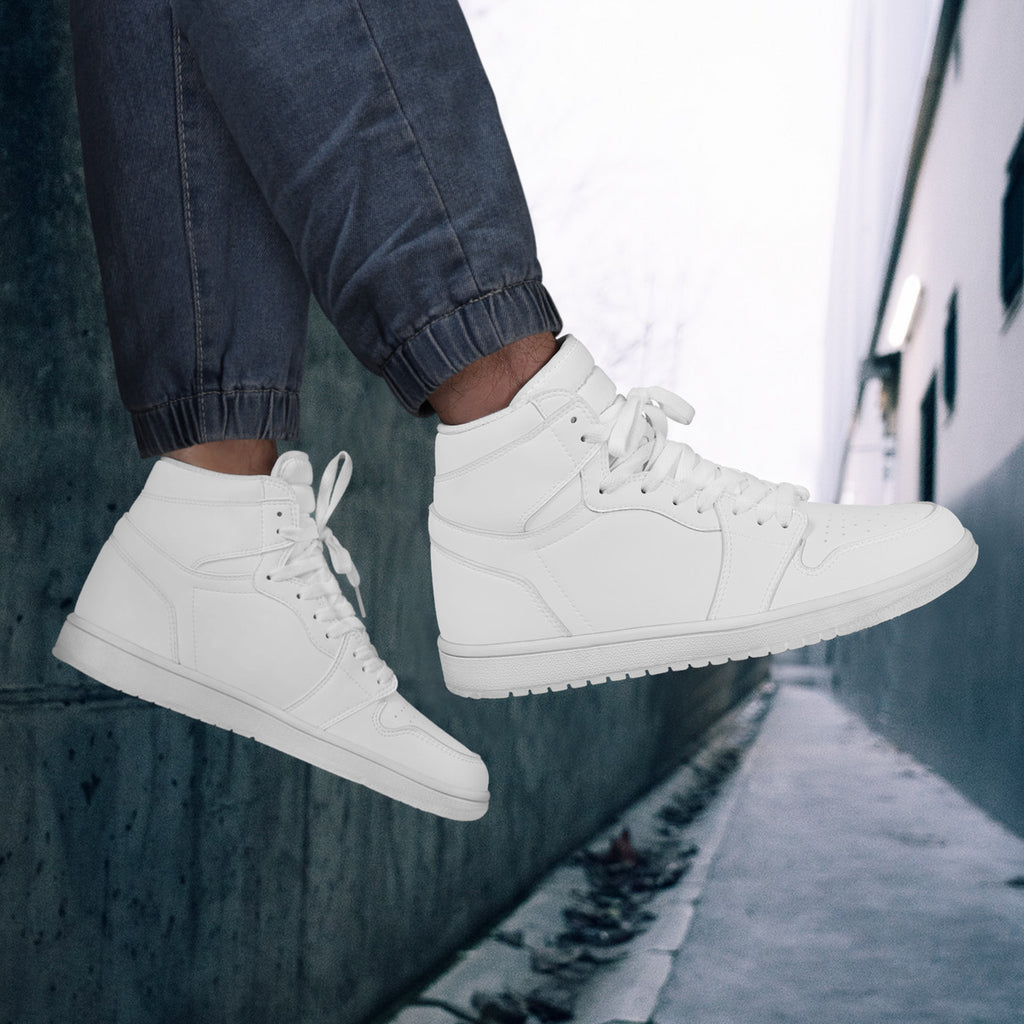 D17 High Top Synthetic Leather Sneaker