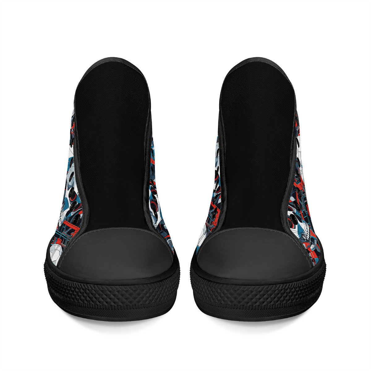 Copy of FWS High-Top Canvas Shoes With Customized Tongue - Black