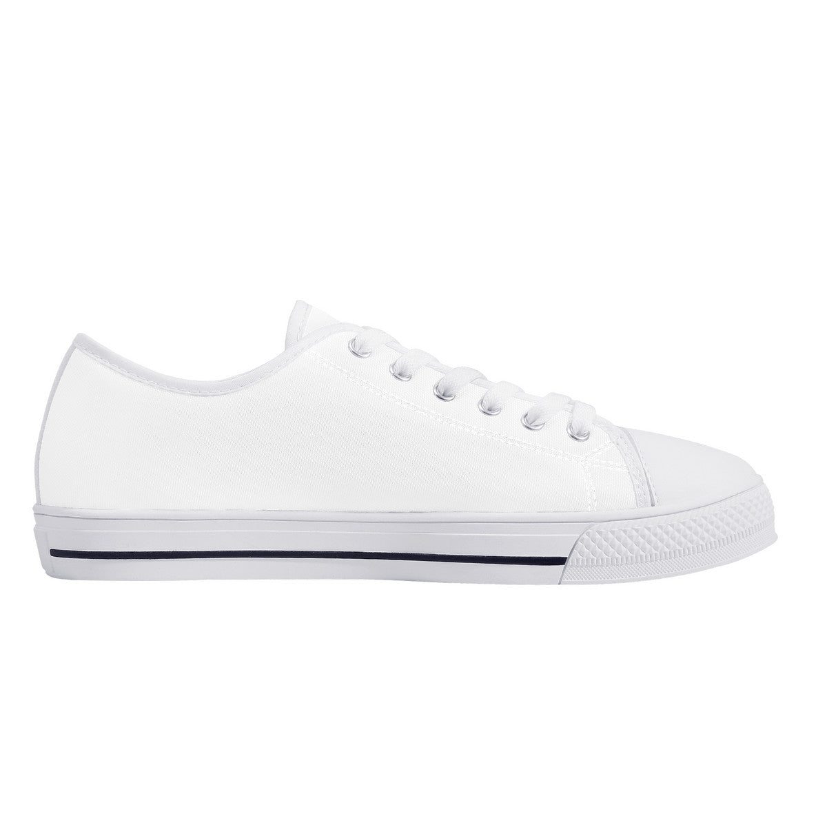 FXS Low-Top Canvas Shoes With Customized Tongue - White