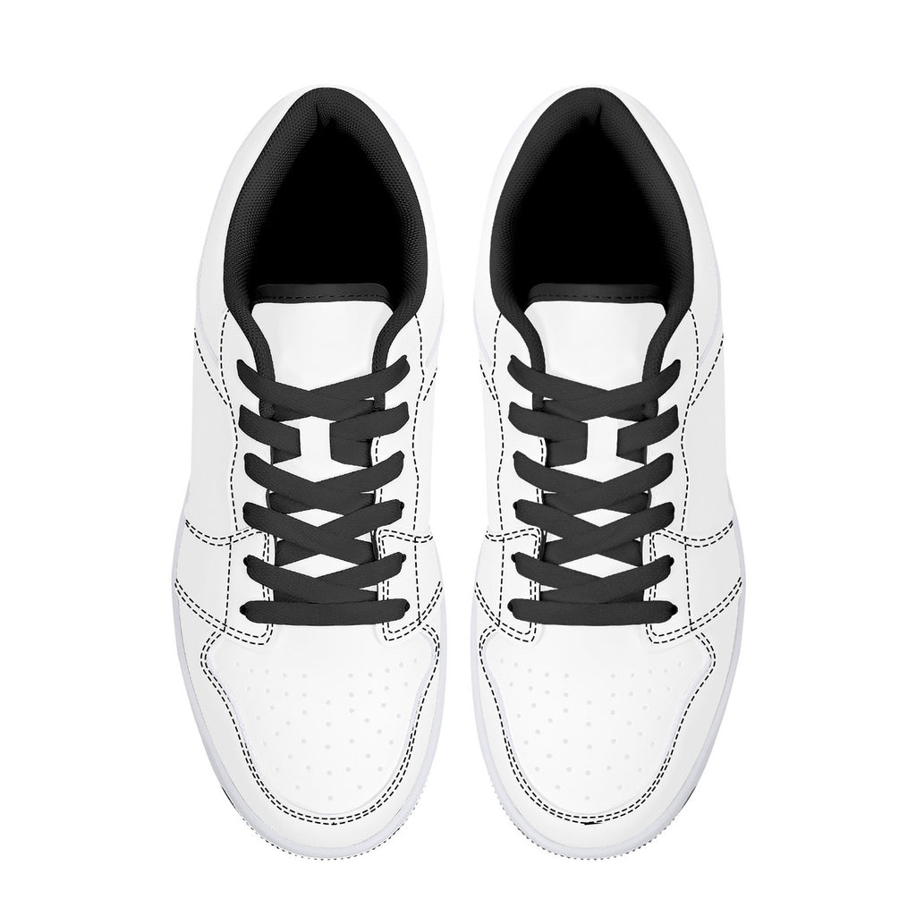 D15 Low-Top Synthetic Leather Sneakers - Black
