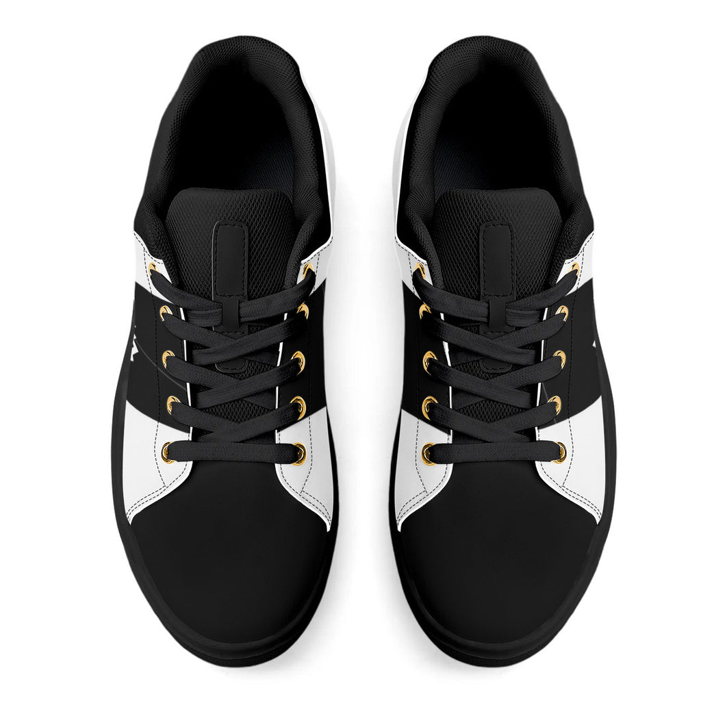of Chill City tribe black Adult Low-Top Premium Synthetic Leather Shoes