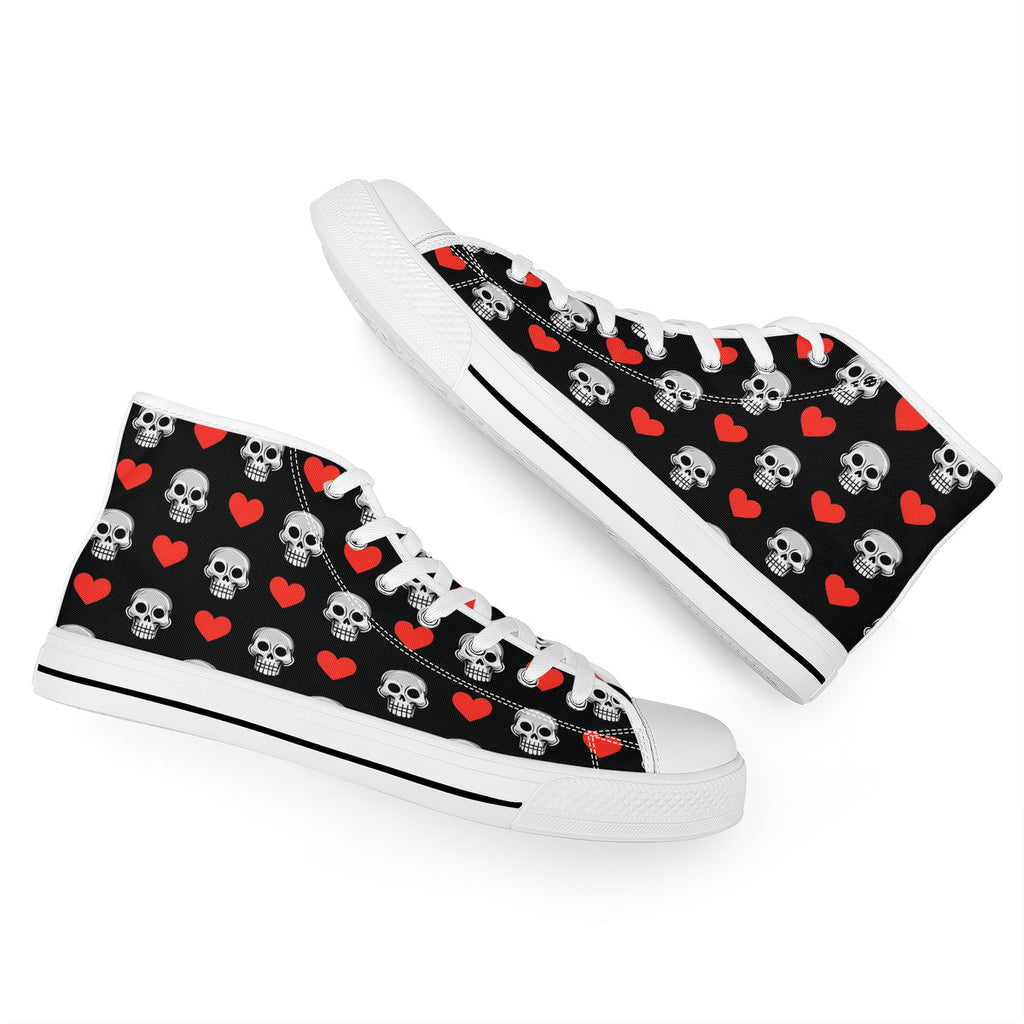 Copy of FWS High-Top Canvas Shoes With Customized Tongue - White