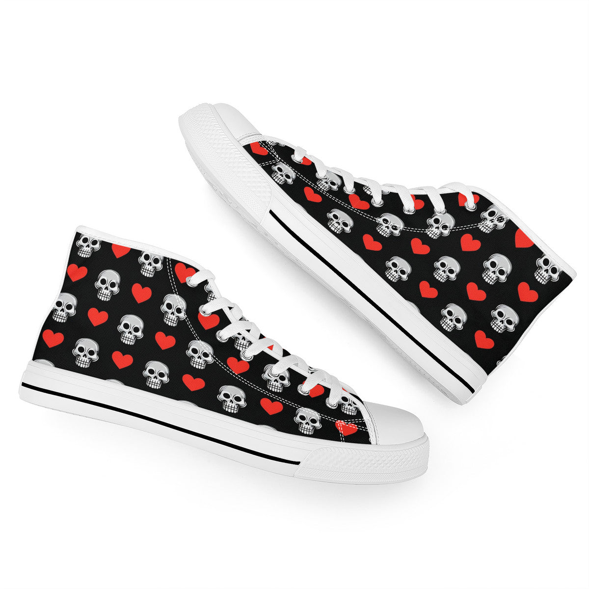 Copy of FWS High-Top Canvas Shoes With Customized Tongue - White