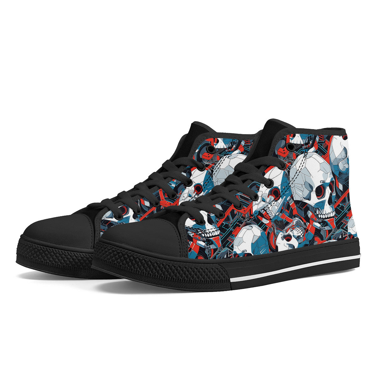 Copy of FWS High-Top Canvas Shoes With Customized Tongue - Black
